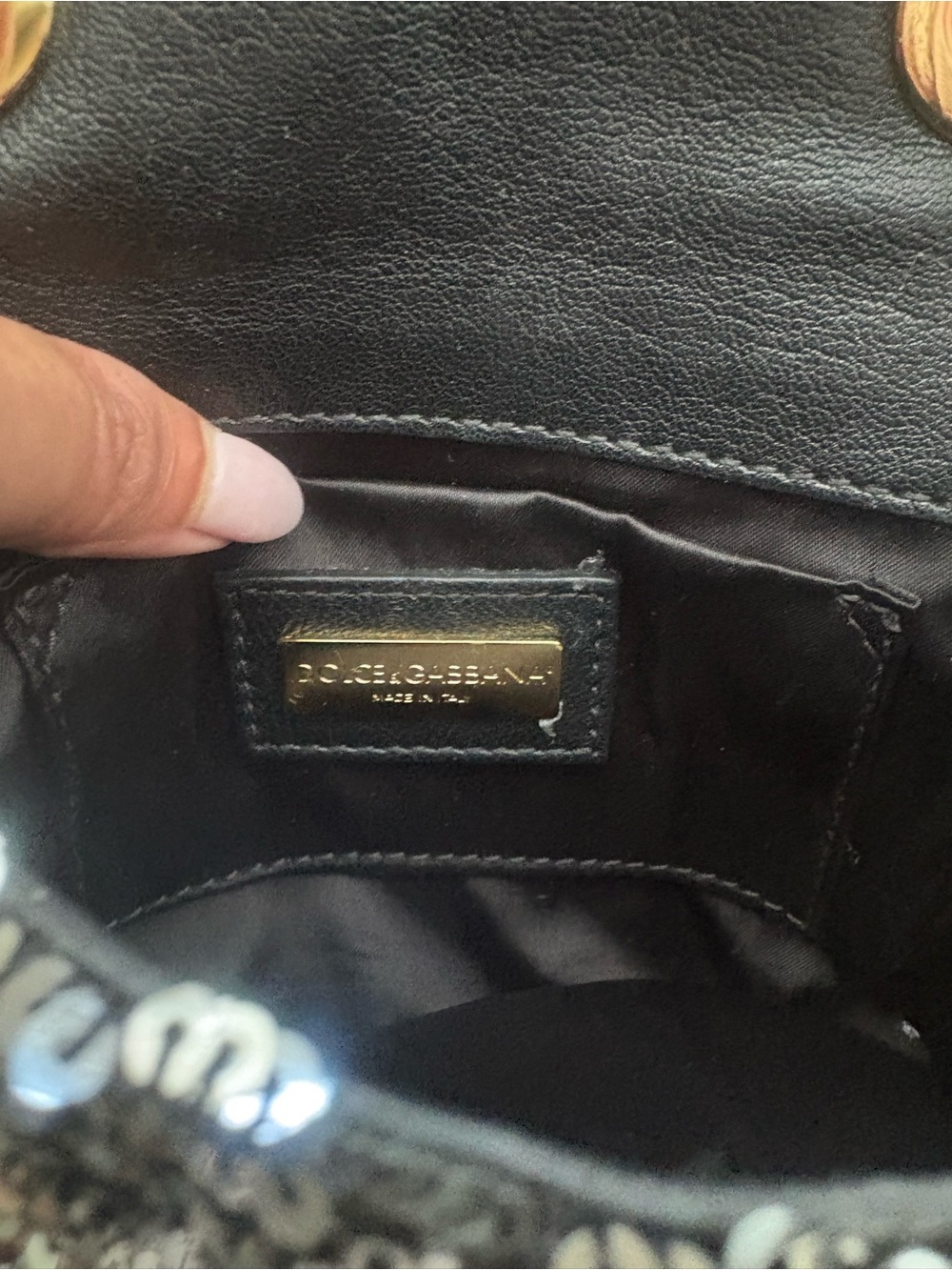 Dolce & Gabbana Silver and Black Sequin Mini Crossbody - Picture 2 of 5